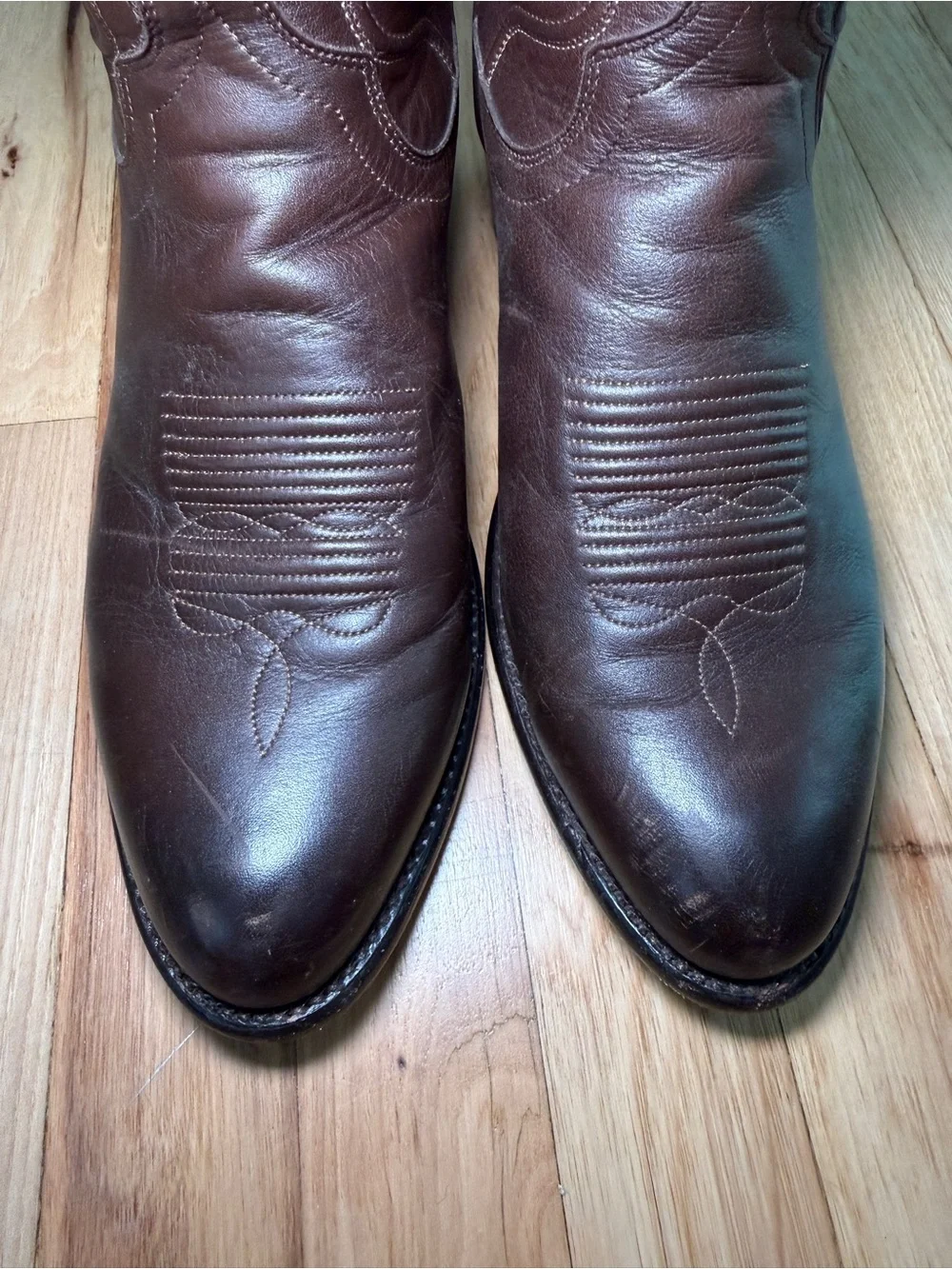 Tecovas The Cartwright Cowhide Cowboy Boots Iced Tea - Picture 4 of 13